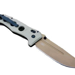 Couteau de poche tactique pliable OEM personnalisable en acier inoxydable, lame non réglable de 3,5 mm d'épaisseur, G10, chasse, bricolage - Product Image 5