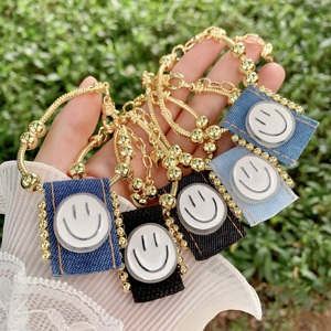 TK-C322 트렌디 팔찌 금도금 해피페이스 팔찌 인기상품 우정 팔찌 소녀들을 위한 선물 미유키 팔찌 - Product Image 2