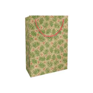 Braun + Empresa BRAUN + EMPRESA Tasche Kraftpapier Weihnachtszweig Piste. 23x33x11cm - Product Image 1