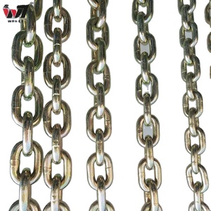 Hot-dip Galvanized Yellow Chromated Iron Metal T80 Grade70 9mm Hoist Transport Lifting Binder Chain