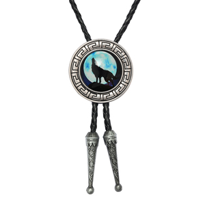 <span class=keywords><strong>Cravate</strong></span> Bolo <span class=keywords><strong>Cowboy</strong></span> Rétro avec Cordon Réglable et Pendentif Rond en Pierre Marron – Accessoire de Cou Élégant - Product Image 2