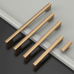 WEKIS Best Sellers Modern Aluminum Kitchen Cabinet <b>Door</b> <b>Handles</b> Gold Drawer Hardware for Apartment Cupboard Dresser Easy - Product Image 4