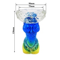 LOMINT Coloré Sexy Beauté Narguilé Bol Shisha Cristal Accessoires Diamètre 75mm 90mm Fabricant Dropshipping LM-B130