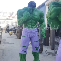 Statue de Hulk grandeur nature en fibre de verre sur le thème de films célèbres