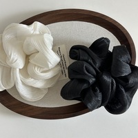 Koreanischer Stil Glänzende Satin-Haargummis mit Perlen, Elastische Haarbänder für Frauen und Mädchen, Haaraccessoires
