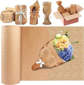 Cuộn giấy kraft tổ ong đóng gói, kích thước tùy chỉnh, rộng 30cm, dài 10m, 50m, 150m, 250m, màu nâu, đen, trắng - Product Image 1