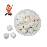 Marshmallow Wajah Tersenyum Halal, Manis, Lembut, Seperti Permen Kapas, Label Pribadi Kustom untuk Anak-Anak