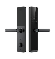 Serrure de porte intelligente à empreintes digitales, écran tactile, Wi-Fi, stockage cloud, contrôle par application, sécurité de niveau C, porte en acier, acier inoxydable