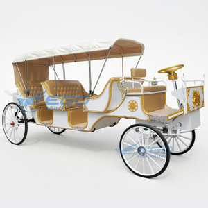 Voiture de tourisme électrique avec carrosserie blanche, intérieur rouge et auvent – Transport spécial - Product Image 6