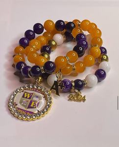 สร้อยข้อมือ HBCU ลาย Warren Easton McDonough JFK SU Alabama bulldogs เครื่องประดับวิทยาลัย HBCU สีดำ ประดับลูกปัดแก้ว - Product Image 6