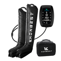 Bottes de récupération à compression d'air professionnelles à 8 chambres, masseur électrique pour les jambes, rechargeable, design portable, contrôle de la minuterie