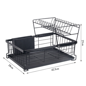 Estante de almacenamiento de Metal de doble capa, estante de almacenamiento de vajilla multifunción para cocina, escurridor de cocina sobre fregadero, estante para platos - Product Image 2
