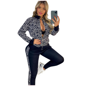 Abbigliamento da Donna di Marca 2025 Completo Invernale da Casa Stampato con Giacca a Maniche Lunghe e Cerniera Abiti Firmati di Marchi Famosi - Product Image 4