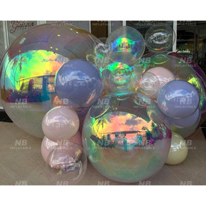 <b>Ceiling</b> Decoration Hanging Shiny Inflatable Balloon Mirror Ball With Waterproof Design for Parties Customized Decorative Inflata - Product Image 3