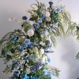 Arche murale de fleurs artificielles au design tendance et éclaté, vente directe usine pour décoration de mariages, banquets et hôtels, fabriqué en Chine - Product Image 4