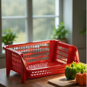 Boîte de rangement multifonctionnelle empilable Magic 54,5x38x24,5 cm, rouge, en plastique, pour l'organisation de la cuisine - Product Image 3