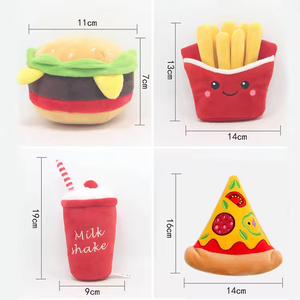 Nouveaux jouets pour chiens en peluche de polyester, écologiques, couineurs, design restauration rapide, pour usage intérieur, vente en gros - Product Image 4