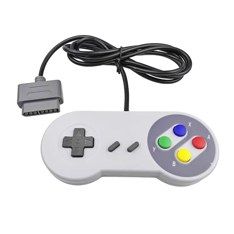 Gamepad Kontroler Kabel, Gamepad untuk Game Joypad Joystick untuk Super Nintendo SNES