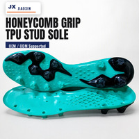 Semelles de chaussures de football en TPU bicolore à micro-pointes pour hommes et femmes, avec grip enveloppant pour crampons de football