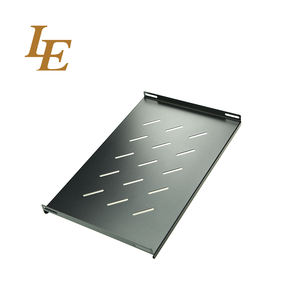 Étagère coulissante fixe noire 1U 19 pouces en acier SPCC, plateau cantilever, accessoires pour rack de serveur 250 mm 300 mm - Product Image 1