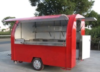 Chariot de nourriture Chariot de nourriture en acier inoxydable avec friteuse Hot Dog Chariot de nourriture mobile