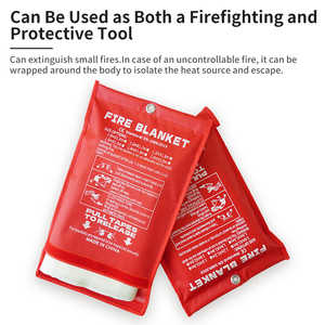 High-Temperature Car <b>Fire</b> Blanket UL94 Compact Portable Home <b>Fire</b> Blanket 1.5*1.5m 280g 13um for Restaurant - Product Image 4