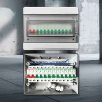 Tableau de distribution électrique JCH DB-76 à 6 modules, boîtier de distribution avec disjoncteurs MCB, 480V IP54 pour la transmission d'énergie électrique