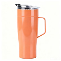 Thermos isotherme en acier inoxydable de 40 oz avec poignée, isolation sous vide, écologique, classique, avec couvercle 2-en-1 et paille pour le camping et la voiture