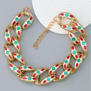 Collana a catena spessa in materiale CCB Hip Hop per donna collane girocollo corte colorate Boho 2023 <span class=keywords><strong>collare</strong></span> di gioielli <span class=keywords><strong>al</strong></span> <span class=keywords><strong>collo</strong></span> di moda - Product Image 2