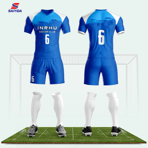 Kualitas tinggi disesuaikan setelan sepak bola anak-anak OEM ODM kualitas tinggi sepak bola tersublimasi nama klub Logo setelan kaus penuh - Product Image 4