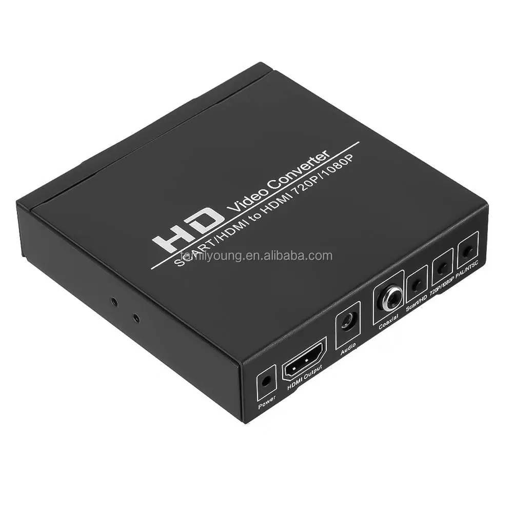 SCART HD-MI to HD-MI Converter Full HD 1080P Digital High Definition Video Converter EU/US/UK/AU Power Plug Adapter For HDTV HD
