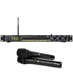 Bộ xử lý âm thanh karaoke kỹ thuật số chuyên nghiệp Depusheng REV3900 với <span class=keywords><strong>2</strong></span> micro cầm tay UHF - Product Image 5