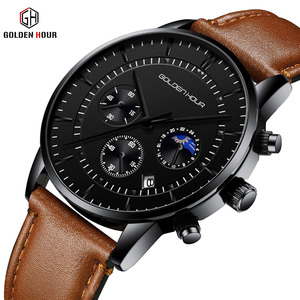 Oro ora orologi da uomo orologi da polso al quarzo Casual di marca di lusso orologio da uomo Hodinky ora Relogio Masculino - Product Image 3