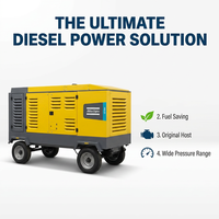Compresseur d'air haute pression Atlas Copco Vnano V1200 25 bar 360 psi portable et mobile avec roues