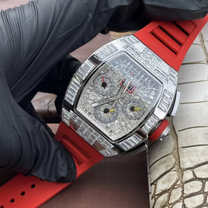 Luxury Full Diamond Men's Mechanical Watch <b>Automatic</b> <b>Chronograph</b> Designer High Quality Complex Wristwatch - Product Image 1