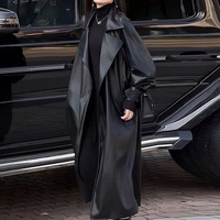 Veste classique noire de qualité supérieure pour femmes, en similicuir PU, manteau personnalisé, vêtements d'extérieur pour l'automne, streetwear
