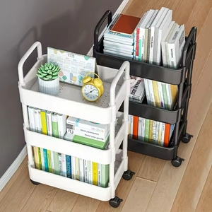 Carrito Metálico Rodante de 2-5 Niveles, Estante para Verduras, Estante de Almacenamiento para Cocina, Carrito de Cocina, Carrito para Baño y Cocina con Ruedas - Product Image 1