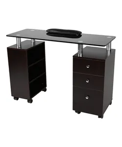 Hete Verkoop Manicure Tafel Houten Manicure Tafel Met Glazen Manicure Tafel Aanrecht In Goedkope Prijs