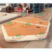 Plate-forme gonflable Yacht flottant plate-forme de quai gonflable îles flottantes ponton dock tapis de natation pour le divertissement aquatique