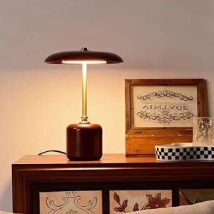 Vintage Modern Glass Table <strong>Lamp</strong> Flexible Brass <strong>Stem</strong> E26 LED Decorative Nightstand Bedroom/Hotel Room Desk Light - Product Image 1