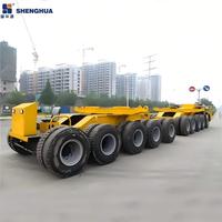 Camion transporteur de poutres de pont lourd Shenghua, remorque modulaire, moteur 5000 kW, construction en acier, protection contre les surcharges de poids