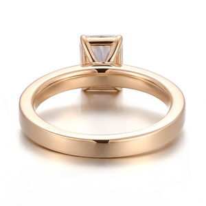 แหวนทองคำแท้ 18k 14k สีเหลืองทอง ประดับเพชรโมอิสซาไนต์ทรงเรเดียนท์คัต เกรด DEF VVS แหวนหมั้นเพชรสำหรับผู้หญิง ผู้ชาย เครื่องประดับงานปาร์ตี้ แหวนแฟชั่น - Product Image 3