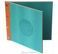 Precio de fábrica al por mayor cubierta libro carpeta 20 páginas encantador Rectangular menú de madera
