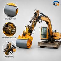 Compacteur de plaques hydraulique robuste QS avec moteur et châssis en acier renforcé pour une fiabilité à long terme