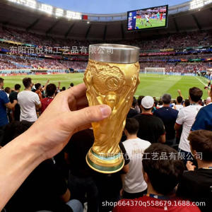 Taza de Cerveza Copa Hércules de la Copa Mundial de Fútbol 2026 Transfronteriza, Trofeo de Resina Dorada Grabada, Adorno, Taza de Café - Product Image 1