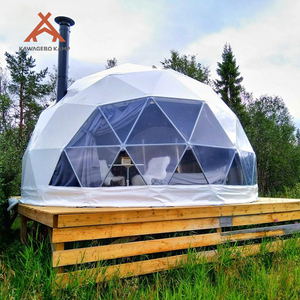 Tente dôme géodésique de luxe Kawagebo Kamp (KK) <span class=keywords><strong>6m</strong></span>/7m/8m en PVC pour fêtes, salons professionnels, camping, glamping, hôtel, avec salle de bain - Product Image 3