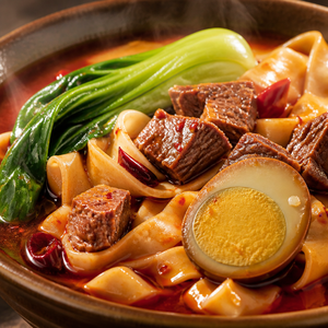 บะหมี่กึ่งสำเร็จรูปเนื้อวัวทำมือ บะหมี่เส้นแบนกว้าง น้ำซุปกระดูกเข้มข้น ขายส่งจำนวนมาก รับผลิตแบบ OEM ส่งออก - Product Image 2