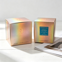 Boîtes en papier holographique de qualité supérieure pour l'emballage cosmétique, boîte d'emballage personnalisée avec impression UV pour l'emballage des soins de la peau