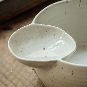 Cuenco para servir patatas fritas y pollo frito, vajilla de cerámica para ensalada de frutas, patatas fritas, ramen, bola de masa con divisor de salsa de tomate - Product Image 6