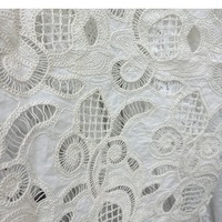 Tissu de dentelle Raschel en dentelle lourde super douce de couleur blanche pour le marché de la dentelle de Dubaï